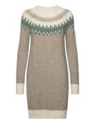 Vmsim Ls Nordic Dress Ga Rep Lcs Dresses Knitted Dresses Beige Vero Mo...