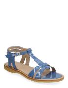 Sandals - Flat Flade Sandaler Blue ANGULUS