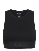 Rib Bra Top Lingerie Bras & Tops Sports Bras - All Black Filippa K