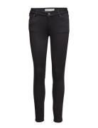 Mmvictoria 7/8 Silk Touch Jeans Bottoms Jeans Skinny Black MOS MOSH