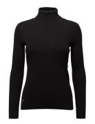 Ribbed Turtleneck Sweater Tops Knitwear Turtleneck Black Lauren Ralph ...