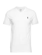 Custom Slim Fit Jersey V-Neck T-Shirt Tops T-Kortærmet Skjorte White P...