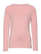 Blouse Ls - Bamboo Tops T-shirts Long-sleeved T-Skjorte Pink Minymo