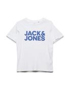 Jjecorp Logo Tee Ss O-Neck Noos Jnr Tops T-Kortærmet Skjorte White Jac...