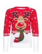 Rudolph's Christmas Jumper Tops Knitwear Pullovers Blue Christmas Swea...