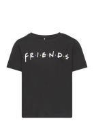 Nlffriends Phoebe Ss R Top Wab Tops T-Kortærmet Skjorte Black LMTD