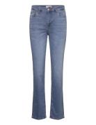 Pzemma Hw Jeans Medium Straight Leg Bottoms Jeans Straight-regular Blu...