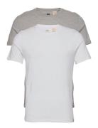 Slim 2Pk Crewneck 1 2 Pack Sli Tops T-Kortærmet Skjorte White LEVI´S M...