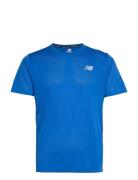 Impact Run Short Sleeve Sport T-Kortærmet Skjorte Blue New Balance