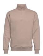 Ken Half Zip Sweatshirt Tops Sweatshirts & Hoodies Sweatshirts Beige S...
