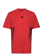 Future Icons 3-Stripes T-Shirt Sport T-Kortærmet Skjorte Red Adidas Sp...