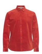 Akleif Corduroy Shirt Tops Shirts Casual Red Anerkjendt