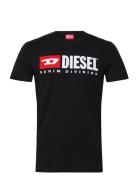 T-Diegor-Div T-Shirt Tops T-Kortærmet Skjorte Black Diesel
