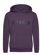 L/S Hoodie Tops Sweatshirts & Hoodies Hoodies Purple Calvin Klein