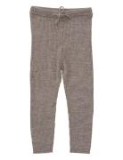 Merino Classic Rib Leggings W. Drawstrings Bottoms Leggings Grey Copen...