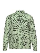 Carnova Lolli Life Ls Reg Shirt Aop Tops Shirts Long-sleeved Green ONL...