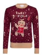 Cute Cookie Woman Tops Knitwear Pullovers Multi/patterned Christmas Sw...