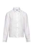 Linen-Lismore Shrt-Si-Sps Tops Shirts Long-sleeved Shirts White Ralph ...