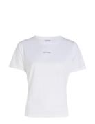 Micro Logo T-Shirt Tops T-shirts & Tops Short-sleeved White Calvin Kle...