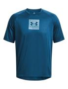 Ua Tech Prt Fill Ss Sport T-Kortærmet Skjorte Blue Under Armour