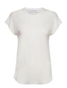 Tencel Tee-Shirt Tops T-shirts & Tops Short-sleeved White Cathrine Ham...