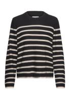 Carolynpw Pu Tops Knitwear Jumpers Black Part Two