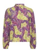 Yasemili Ls Shirt S. Tops Shirts Long-sleeved Purple YAS
