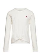 Longsleeve With Knot Tops T-shirts Long-sleeved T-Skjorte White Tom Ta...