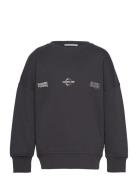 Printed Sweatshirt Tops Sweatshirts & Hoodies Sweatshirts Navy Tom Tai...