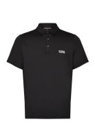 Golf Chest Logo Polo Tops Polos Short-sleeved Black Michael Kors