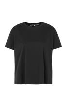 Ghita Tee Tops T-shirts & Tops Short-sleeved Black Second Female