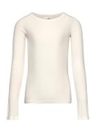 Petriciasy T-Shirt Tops T-shirts Long-sleeved T-Skjorte White Sofie Sc...