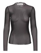 Deshkb Ls Tee Tops T-shirts & Tops Long-sleeved Black Karen By Simonse...