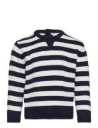 Striped Cotton Sweater Tops T-shirts Long-sleeved T-Skjorte Multi/patt...