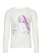 Tshirt Tops T-shirts Long-sleeved T-Skjorte White Frost