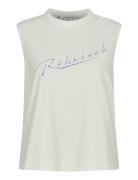 Cotton Retro Top Sport T-shirts & Tops Sleeveless Cream Röhnisch