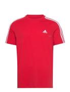 Essentials Single Jersey 3-Stripes T-Shirt Sport T-Kortærmet Skjorte R...