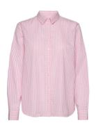 Reg Broadcloth Gingham Shirt Tops Shirts Long-sleeved Pink GANT