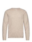 Jjelinen Knit Crew Neck Sn Tops Knitwear Round Necks Cream Jack & J S