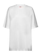 Drisela_2 Tops T-shirts & Tops Short-sleeved White HUGO