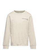 Nkmtrefor Ls Top Pb Tops T-shirts Long-sleeved T-Skjorte Cream Name It