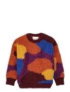 Multicolor Intarsia Jumper Tops Knitwear Pullovers Brown Bobo Choses