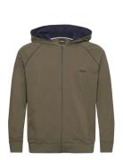 Mix&Match Jacket H Tops Sweatshirts & Hoodies Hoodies Khaki Green BOSS