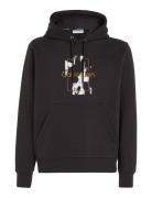 Camo Logo Hoodie Tops Sweatshirts & Hoodies Hoodies Black Calvin Klein