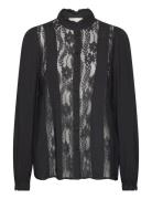 Fqvialipa-Shirt Tops Blouses Long-sleeved Black FREE/QUENT