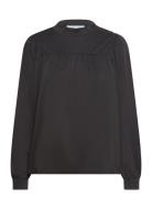 Aryani Blouse Tops Blouses Long-sleeved Black Minus