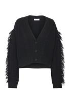 2Nd Drive - Chunky Lambswool Tops Knitwear Cardigans Black 2NDDAY