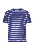 Classic Fit Striped Soft Cotton T-Shirt Tops T-Kortærmet Skjorte Blue ...