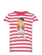 Striped Polo Bear Cotton Jersey Tee Tops T-Kortærmet Skjorte Red Ralph...