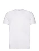 Stretch Cotton T-Shirt Tops T-Kortærmet Skjorte White Mango